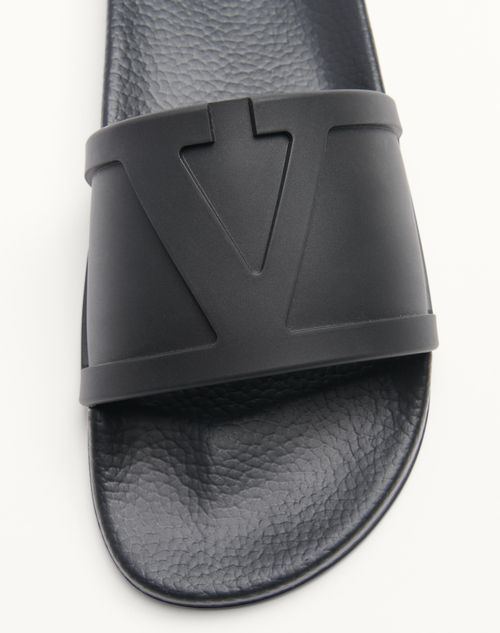 Valentino Garavani - Coolside Rubber Slide Sandal - Black - Man - Sandals