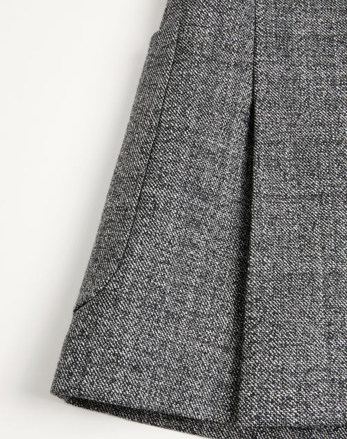 Valentino - Valentino Single-breasted Mouliné Wool Jacket - White/ Black - Man - Coats And Blazers