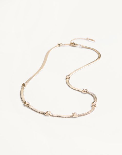 Valentino Garavani - Valentino Rockstud Metal Necklace - Platinum - Woman - Jewelry