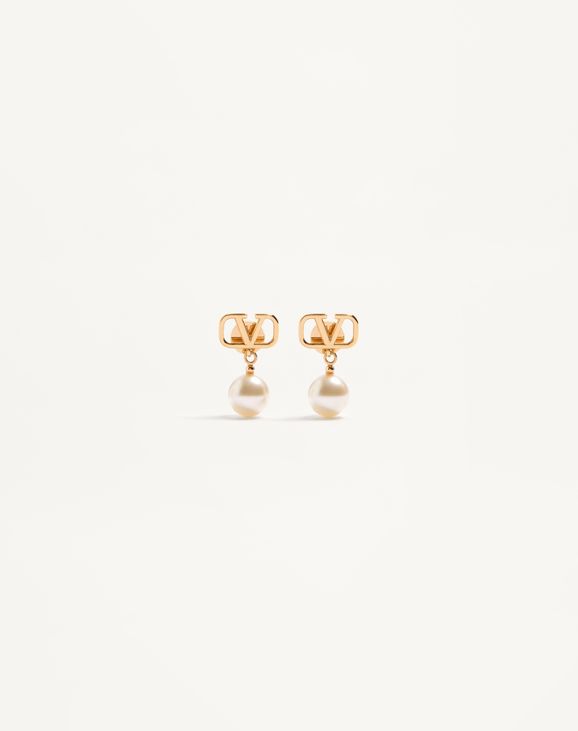 ヴァレンティノ　Vロゴ　シグネチャー　スワロフスキー　パールビーズ　ピアス VALENTINO ヴァレンティノ ピアス アクセサリー Vロゴ