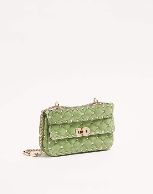 Valentino Garavani - Valentino Garavani Rockstud Spike Small Suede Bag - Mint - Woman - Shoulder Bags
