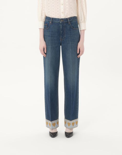 Valentino - Denim Pants - Denim - Woman - Denim
