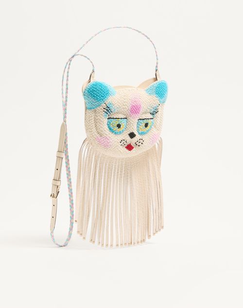 Valentino Garavani - Valentino Garavani Le Chat De La Maison Shoulder Bag - Butter - Woman - Clutches