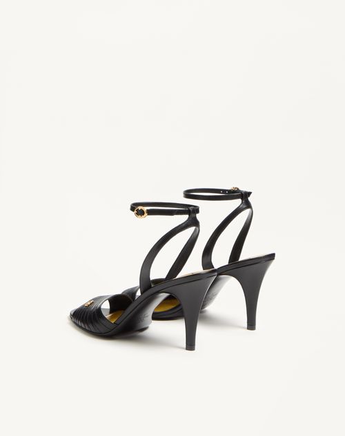 Valentino Garavani - Ladycrush Sandal In Kidskin 85mm - Black - Woman - Sandals