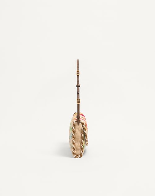 Valentino Garavani - Valentino Garavani Devain Embroidered Small Shoulder Bag - Multicolour - Woman - Shoulder Bags