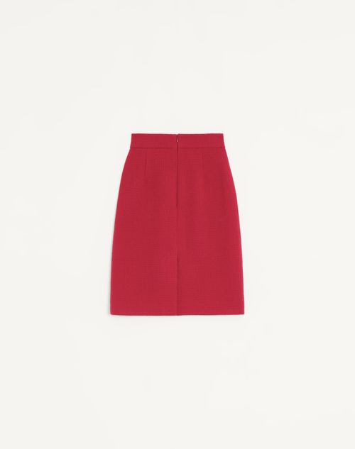 Valentino - Plain Wool Tweed Midi Skirt - Paris - Woman - Skirts