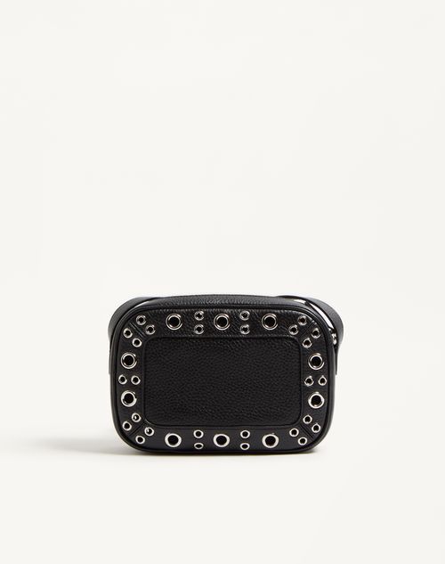 Valentino Garavani - Valentino Garavani Nellcôte Shoulder Bag In Grainy Calfskin - Black - Man - Shoulder Bags