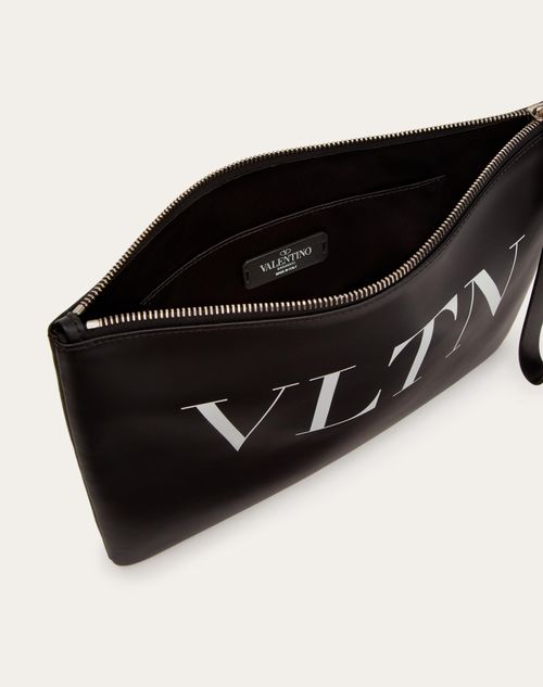 Valentino Garavani - Vltn Pouch - Black/white - Man - Clutches And Pouches