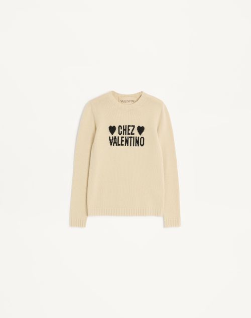 Valentino Chez Valentino Sweater Woman Birch/black Xs