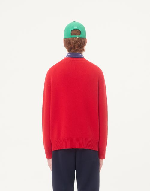 Valentino - Valentino Wool And Cashmere Sweater With You Can Come To My Villa Embroidery - Paris - Man - Knitwear
