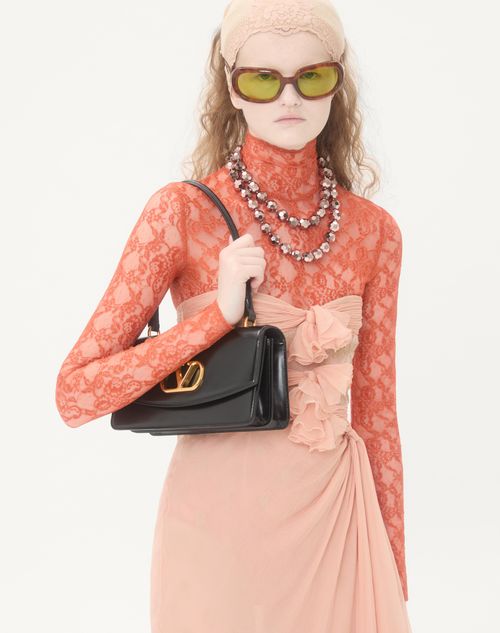 Valentino - Crepponne Chiffon Dress - Swirl Pink/gold - Woman - Dresses