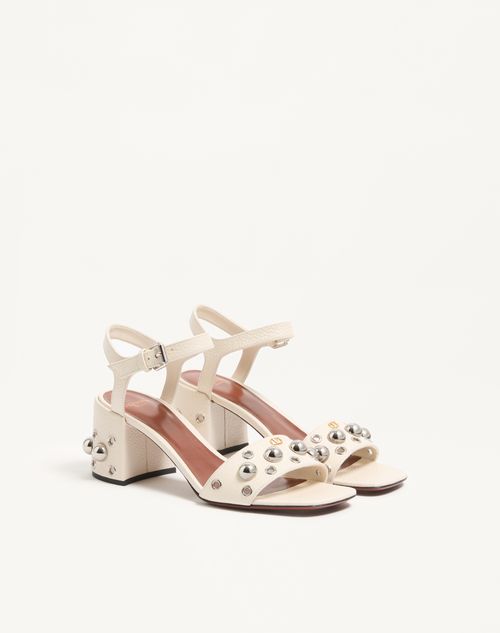 Valentino Garavani - Nellcôte Sandal In Grainy Calfskin 60mm - Light Ivory - Woman - Sandals