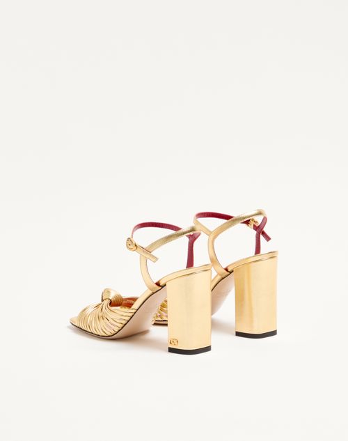 Valentino Garavani - Annet Laminated Nappa Sandal 90mm - Gold - Woman - Sandals