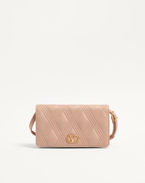Valentino Garavani Garavani Quiltie 67 Mini Shoulder Bag In Quilted Nappa Leather Woman Rose Cannell In Pink