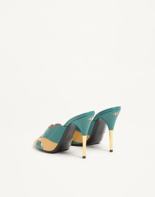 Valentino Garavani - Éoline Kidskin Slide Sandal 105mm - Green/ochre - Woman - Sandals