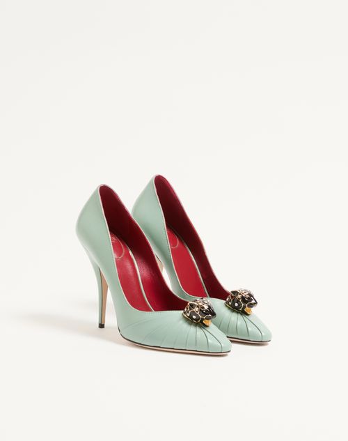 Valentino Garavani - Zapato Panthea De Cabritilla Con Tacón De 105 mm - Morning Dew - Mujer - Salones