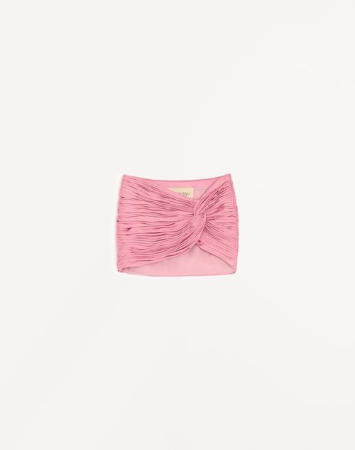 Valentino - Satin Cady Mini Skirt - Vintage Rose - Woman - Skirts
