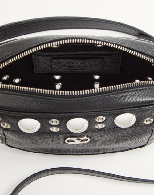 Valentino Garavani - Valentino Garavani Nellcôte Crossbody Bag In Grainy Calfskin - Black - Woman - Shoulder Bags