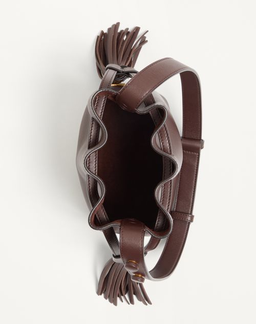 Valentino Garavani - Valentino Garavani Small So Seau Bucket Bag In Leather - Brown - Woman - Shoulder Bags
