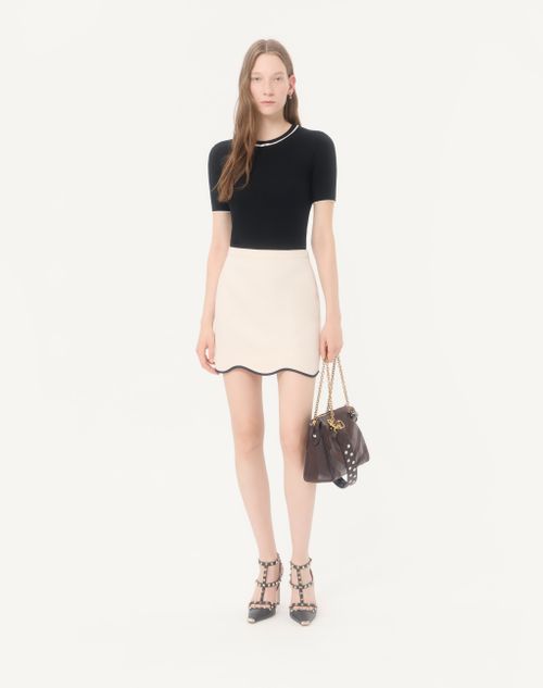 Valentino - Wool Jumper - Black/ivory - Woman - Knitwear