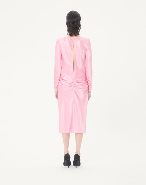 Valentino - Abito In Crepe Satin - Rosa - Donna - Abiti