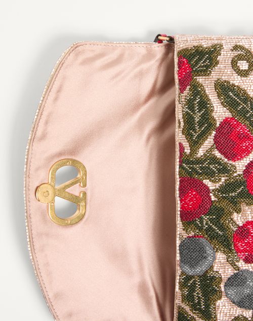 Valentino Garavani - Valentino Garavani Devain Embroidered Small Shoulder Bag - Multicolour - Woman - Shoulder Bags