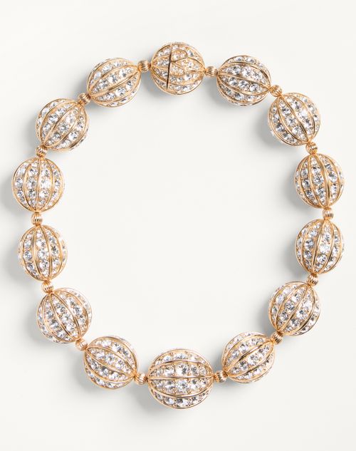 Valentino Poetique Des Gouttes Necklace In Gold/crystal