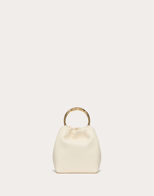 Shop Valentino Garavani Garavani Carry Secrets Small Nappa Bucket Bag Woman Ivory Uni