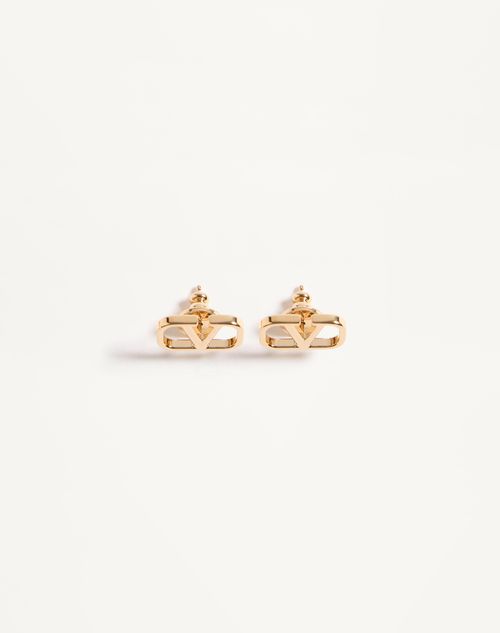 Valentino Garavani - Vlogo Signature Metal Earrings - Gold - Woman - Jewelry