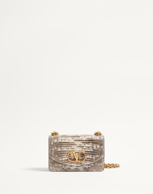 Valentino Garavani Garavani Vain Small Shoulder Bag In Tejus Woman Stone Uni In Stone
