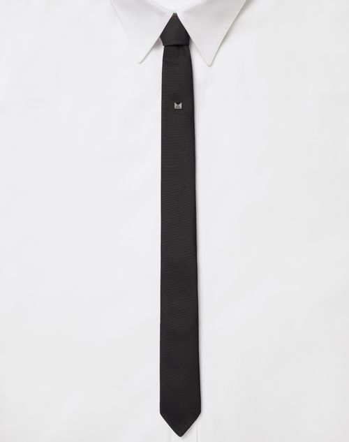 Valentino Garavani - Valentie Wool And Silk Tie With Metal Stud Application_ Online Exclusive - Man - Soft Accessories