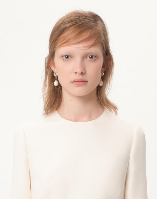 Valentino - Crepe Couture Midi Dress - Ivory - Woman - Dresses
