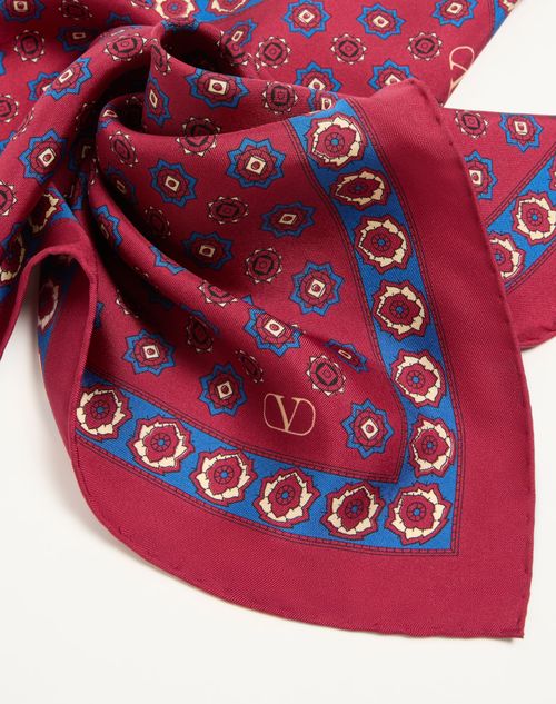Valentino Garavani - Opticool Silk Foulard - Red/cobalt - Man - Soft Accessories
