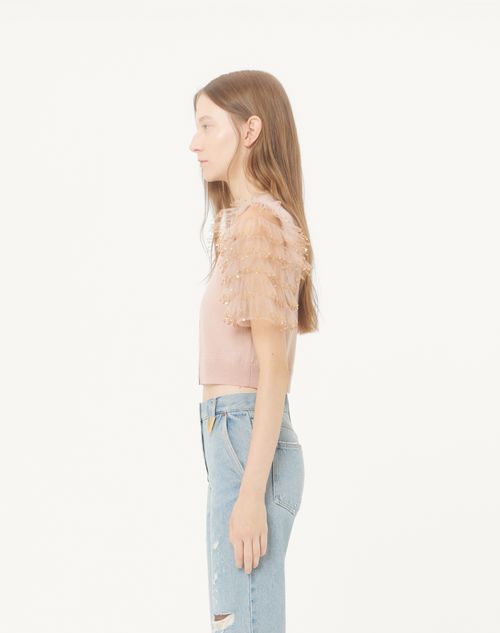 Valentino - Valentino Cashmere Cardigan - Skin - Woman - Knitwear