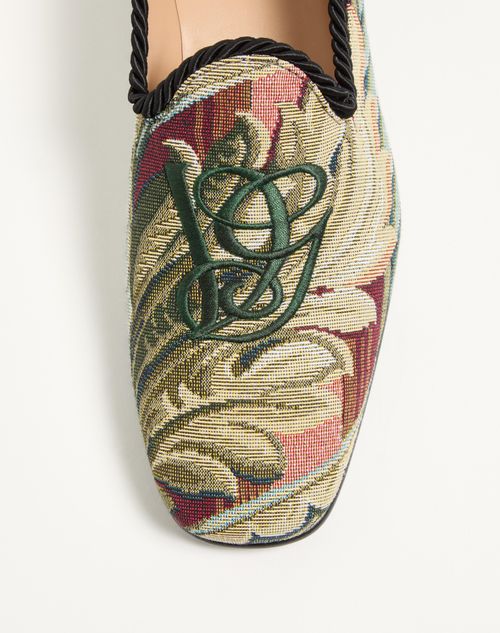 Valentino Garavani - Les Alcôvettes Moccasin In Gobelin Fabric - Multicolor - Man - Loafers And Driver