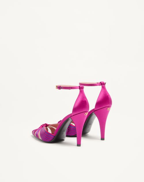 Valentino Garavani - Annine Satin Pumps 100mm - Fuchsia/multicolor - Woman - Pumps