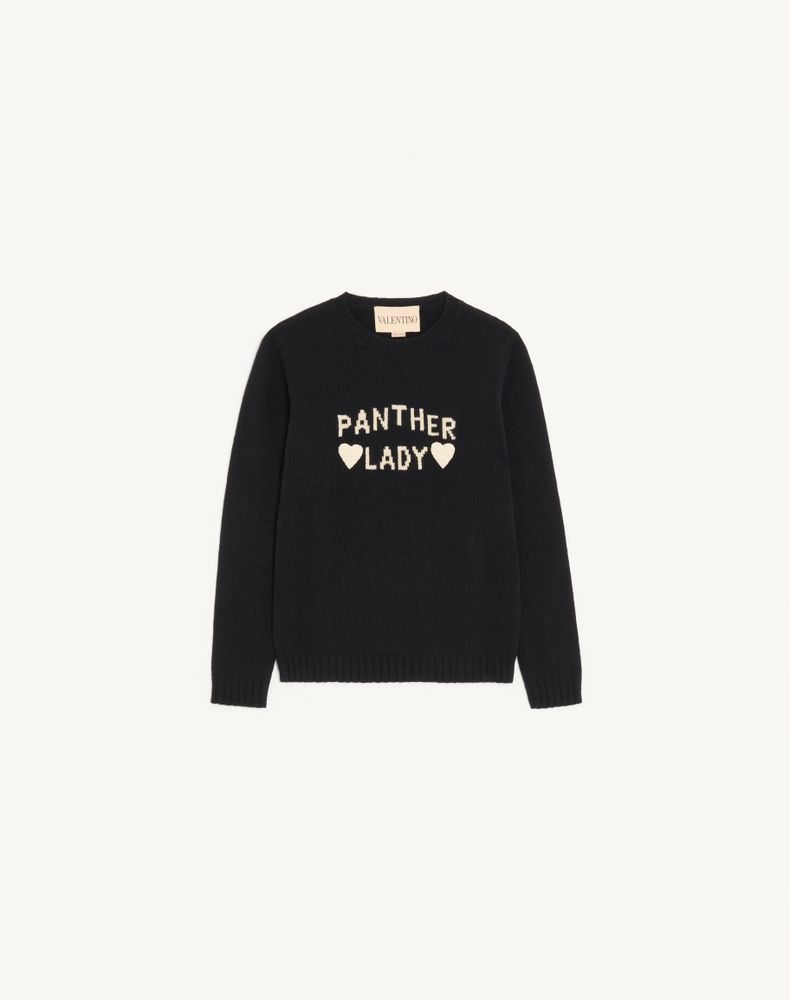 Valentino Women's Black/Birch Wool Jumper Woman S