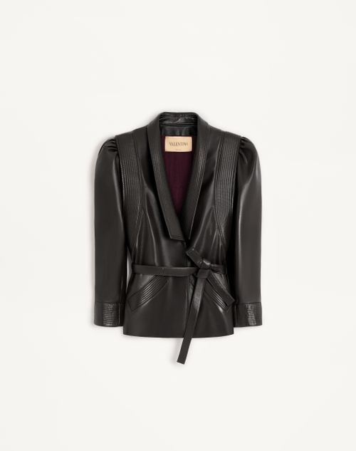 Valentino - Nappa Leather Jacket - Black - Woman - Coats And Outerwear