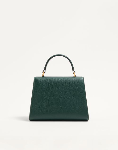 Valentino Garavani - Small Vsling Grainy Calfskin Handbag - English Green - Woman - Top Handle Bags