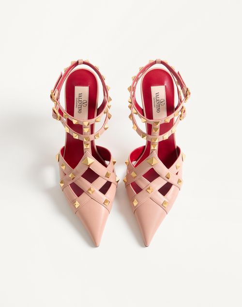 Valentino Garavani - Zapatos De Salón Studdy De Cabritilla Con Tacón De 100 mm - Rosa - Mujer - Salones