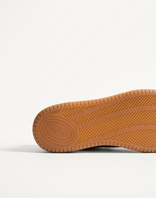 Valentino Garavani - Sparry Sneaker In Split Leather And Nappa - Black - Man - Sneakers