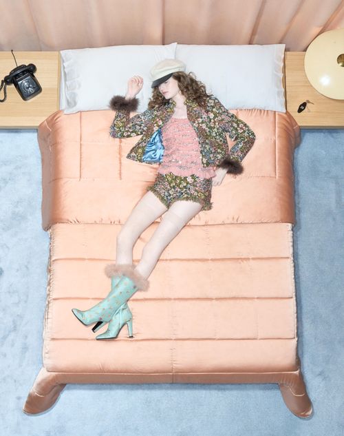 Valentino - Apres L'hiver Gobelin Shorts Fiorellini - Black/multicolour - Woman - Trousers And Shorts