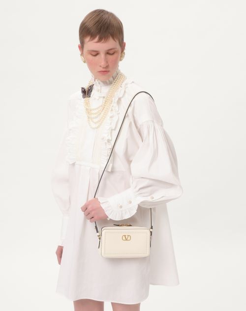 Valentino Garavani - Valentino Garavani Alltime Mini Shoulder Bag In Grainy Calfskin - Ivory - Woman - Clutches
