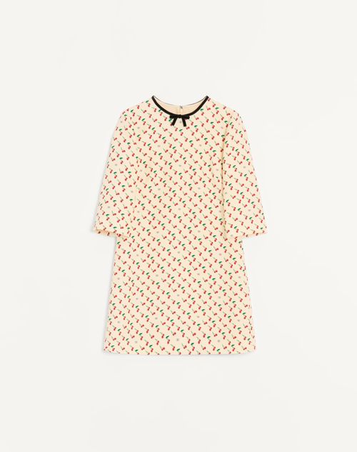 Valentino - Crepe Couture Short Dress With Cherryfic Print - Birch/cherry Red - Woman - Dresses