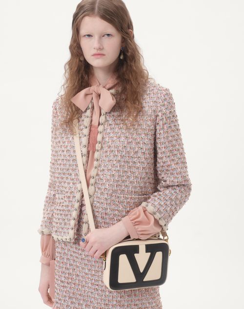Valentino Garavani - Valentino Garavani Viva Superstar Nappa Leather Crossbody Bag - Butter/black - Woman - Shoulder Bags
