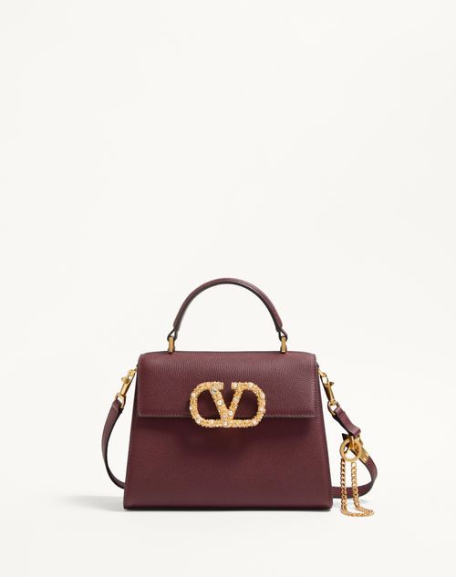 Valentino Garavani Garavani Vsling Kleine Handtasche Aus Genarbtem Kalbsleder Mit Schmucklogo Frau R