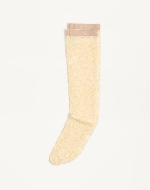 Valentino Lace Knee-length Socks In Birch