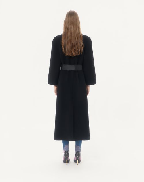 Valentino - Soft Drap Coat - Black - Woman - Coats And Outerwear