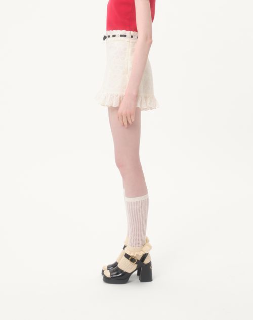 Valentino - Short À Pois Daisy Sangallo - Ivoire - Femme - Shorts Et Pantalons