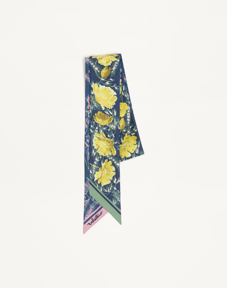 Valentino Garavani Women's Multicolour Apres L'hiver Poppies Bandeau Scarf In Silk Woman Uni
